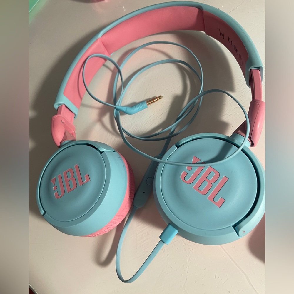 JBL Pastel Blue and Pink kids Headphones